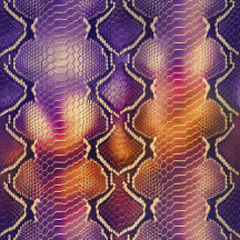 Monogrammed Purple & Gold Snakeskin Pattern Gifts