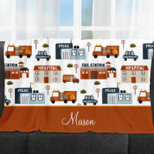 Hospital, Fire, Police City Pattern for Kids