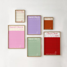 Guest Check Aesthetic Kitchen Wall Art