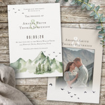 Elegant Serene Green Mountains Nature Wedding