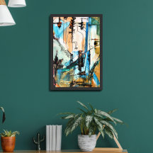 Surveillance - unique abstract acrylic painting