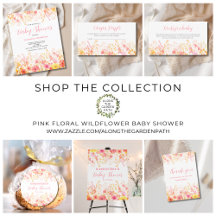 Pink Floral Wildflower Baby Shower 