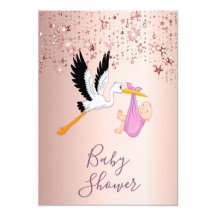 Baby Shower girl - rose gold stars