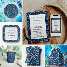  Custom Dog Birthday Blue Paw Print Puppy Pet