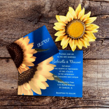 Sunflower on Blue Wedding
