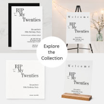 30th Birthday RIP 20s Party Minimal