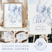 Something Blue Bow Bridal Shower