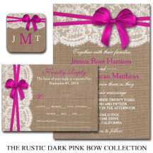 The Rustic Dark Pink Bow Collection