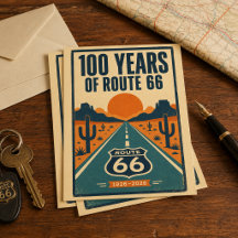 Vintage Route 66 Postcards & Travel Souvenirs