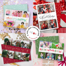 ALL HOLIDAY PHOTO COLLAGE CARDS CHRISTMAS NEW YEAR
