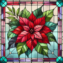 Personalized Poinsettia Stained Glass Gifts