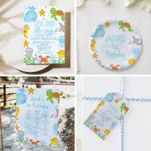 Boys Oneder The Sea 1st Birthday  Party Collection