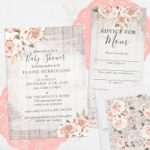 Rustic Roses Baby Shower Collection