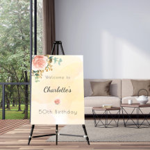 50th birthday -  floral eucalyptus balloon fonts