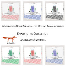 Watercolor Door Moving New Home Change of Address