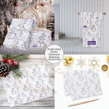 Purple Hand Drawn Christmas Snowman -RB
