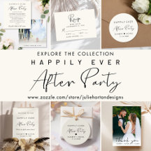 Modern Happily Ever After Cream Wedding Reception