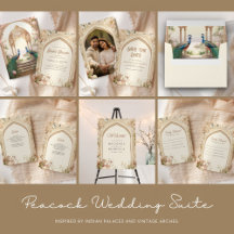 Floral Garden Peacocks Indian Palace Wedding Suite