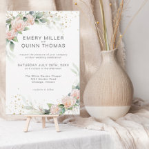 Elegant Pink Green Floral Eucalyptus Wedding Suite