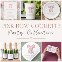 Coquette Aesthetic Pink Bow Feminine Party