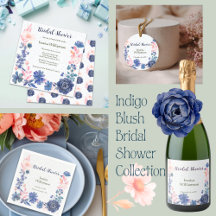 Bridal Indigo Blush Florals