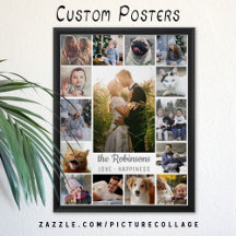 Personalized Family Photo Collage Wall Posters