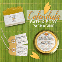 Homemade Bath + Body Packaging Labels : Calendula