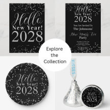 new year's eve party ideas black & silver sparkle