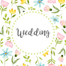 Pretty Watercolor Spring Flower Pattern