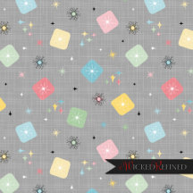 Retro Scattered Atomic Star Explosions Pattern