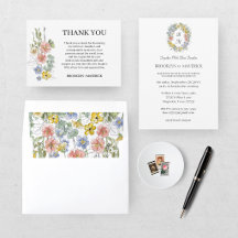 Formal Floral Monogram Crest Wedding Collection