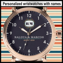 Personalized wristwatches with names