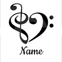 Bass Clef Treble Clef Musical Heart