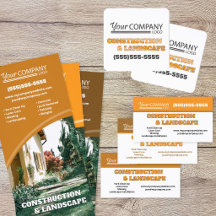 Orange & Gold Landscape Business Print Advertising