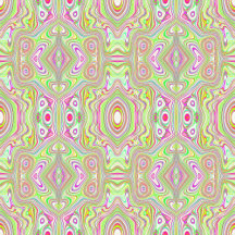 Trippy Retro Pink and Lime Green Abstract Pattern