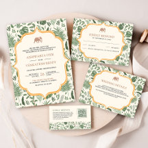 Tropical Forest Elephant Indian Wedding