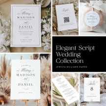 Modern Elegant Script Wedding Suite
