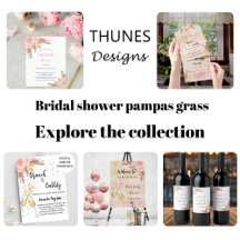 Bridal Shower - pampas grass, rose gold