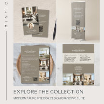 Modern Taupe Interior Design Branding Suite