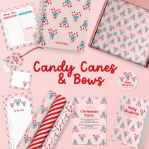 Sweet Christmas Candy Canes and Bows Collection