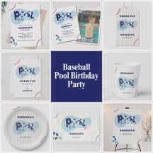 Modern Baseball Pool Birthday Party