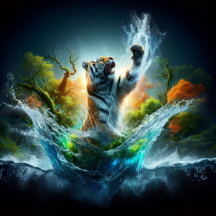 Wildlife Tiger Splash