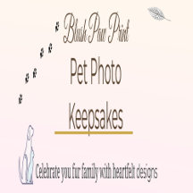 Blush Paw Print Pet Photo Keepsakes
