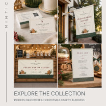 Modern Gingerbread Christmas Bakery Business