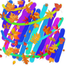 colorful sticks of leaves