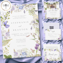 Lavender Wildflower Garden White Romantic Wedding