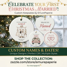 First Christmas Married Newlywed Ornaments