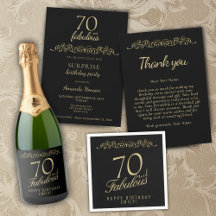 Elegant 70 and Fabulous Ornament 70th Birthday 