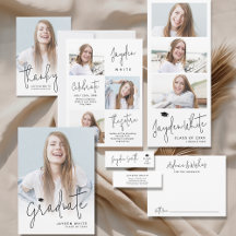 Simple Modern Script Name Graduation