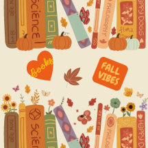 Bookish & Orange Pumpkin Colorful Floral Autummn